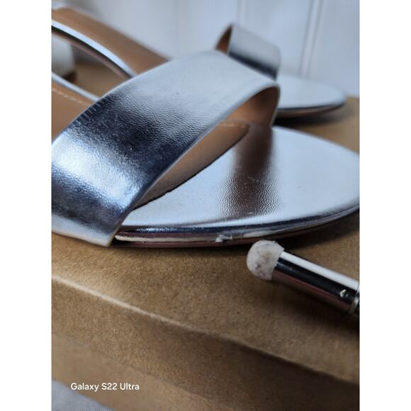 Steve Madden Womens Heels 9.5 Irenee Silver Metallic New w/Box‎ Prom Club Date - Picture 2 of 11